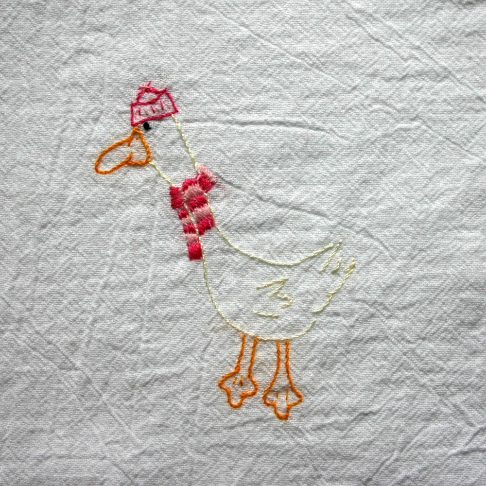 Pattern Lawn Goose Winter Set Hand Embroidery Design by meowy