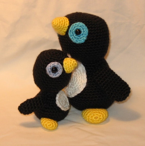 Crochet Pattern Baby Penguin and His Mommy