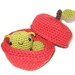 Little Worm and her Apple Home - crochet pattern