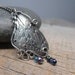 I Dreamt I was a Butterfly IV Necklace - Fine Silver Butterfly Wing with Wire Wrapping