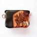 Gryphon Coin Purse in Recycled Orange and New Black Leather