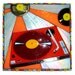 Turntable fused glass mosaic