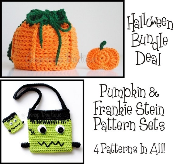 crochet patterns clips hair Pumpkin on Hair and Purse and Clips Frankie Crochet Stein Patterns