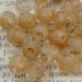 Czech glass round faceted firepolish beads tan and clear 8mm 20