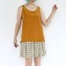 vintage 90's GOLDENROD golden hue silk layered tank top blouse