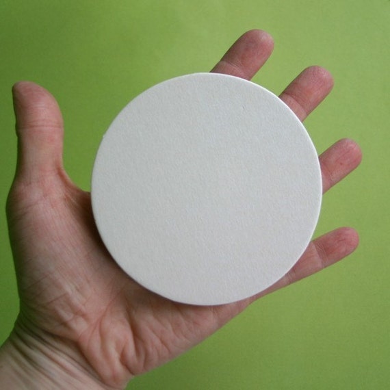 100 round blank coasters for craft projects or letterpress