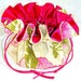 Drawstring Jewelry Pouch Medium Amy Butler Fresh Poppies in Fuchsia