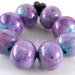 Purple People Eater - Handmade Lampwork Glass Round Beads - Purples, Pinks, Blues - SRA (Set of 8 Beads)