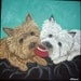 Cairn Terriers At Play 4 Original Canvas Painting