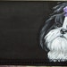 Shih Tzu Dog Hand Painted Checkbook Cover with Plastic Insert