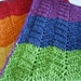 virus crochet blanket made with gay pride colors