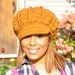 Crochet Hat Women - Honey - Crocheted Newsboy Hat for Teen or adult