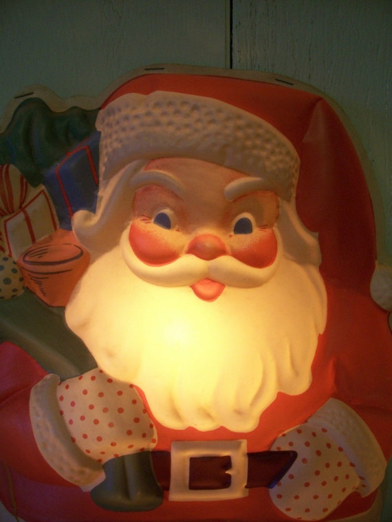 vintage light up wall christmas santa claus decoration vintage light up wall christmas santa claus decoration