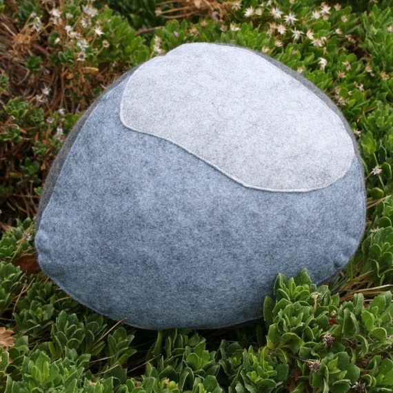 Wool Felt Rock Pillow