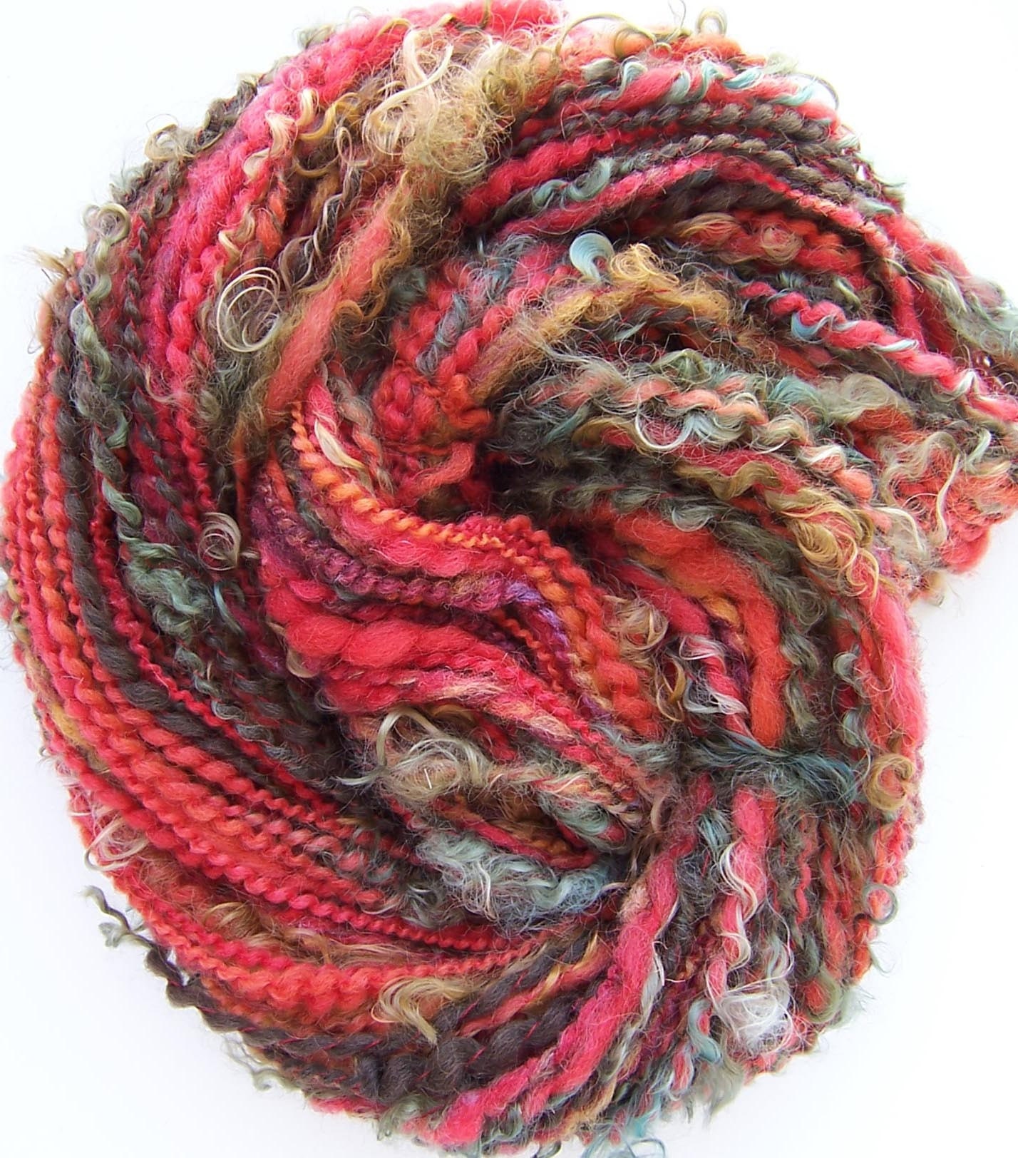 DESERT SPICE Handspun Curly Mohair Yarn