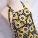 Full Cooking Apron-Women's Apron in grey and mustard modern floral