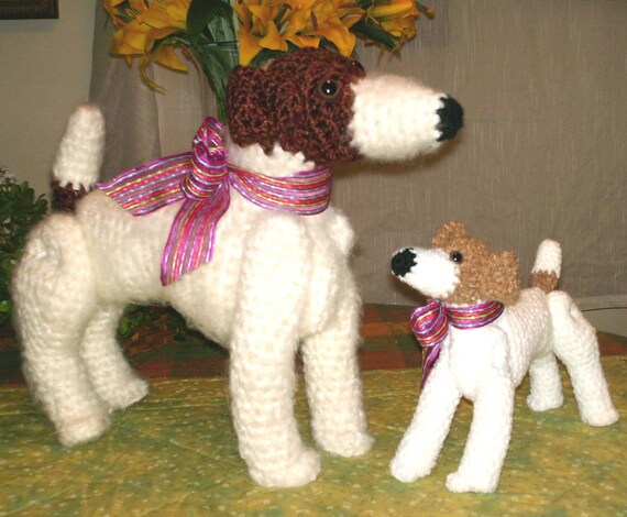 Jack Russell Terrier Dog Crochet Pattern PDF by AerieDesigns