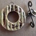 Toggle Clasp - 1850's Barn Wood - Ceramic -