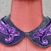 Serendipity collar in purple with sequined wings