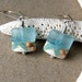 Seashore earrings handmade glass lampwork beads with aqua starfish and shells summer fashion beach fashion