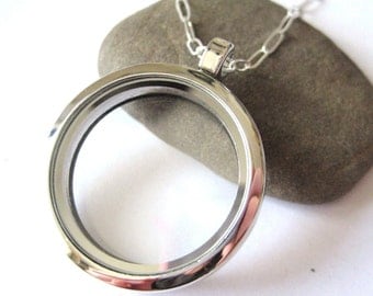 Memory Locket Necklace Personalized Jewelry Gifts For Her Fillable Glass Locket Add Your Own Custom Keepsakes