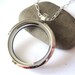 LARGE Glass Memory Locket, for keepsakes, photos, love notes - 18 inch chain