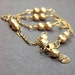 Adjustable Gold Cream Anklet Beige Freshwater Pearl Ankle Bracelet Beachwear Beach Wedding Jewellry Feminine