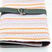 Sale Knitting Needle Case or Art Tool Organizer SHORT Zig Zag 24 gray pockets for circular, double pointed, interchangable or travel