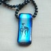 Whippet Striped DIchoric Glass Beaded Necklace