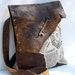 RESERVED for TAMMY K - PreOrder - Boho Leather Messenger Bag with Crochet Doily and Antique Key - Large Deluxe