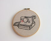Hand Embroidery Hoop Art - Polaroid Perfect