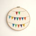 Hand Embroidery Hoop- Be Awesome Today - Personalized Stitched Pennant Banner