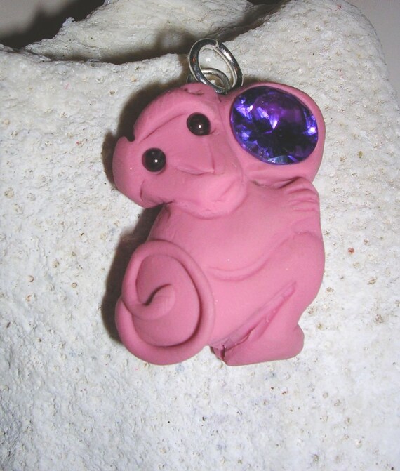 Pink good luck monkey