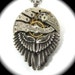 Steampunk Wing Necklace - Petite Mechanical Wings - Circa 1880s Pocket Watch Movement with Gorgeous Guilloche Engraving