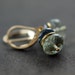Green Amethyst and Blue Topaz Earrings Gemstone Stack Stacking Leverback Earwires Handmade Jewelry