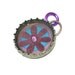 RESERVED - purple & teal flower pendant