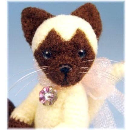 Miniature Thread Crochet Siamese Cat Pattern PDF Download