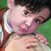 Kids or Pet Colored Pencil Drawing Portrait from Photos by me, Artist Robin Zebley - 5" x 7"