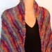 Hand Knit Designer Shawl Mohair Cotton Wool Linen TROPICAL bohemian