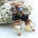 Golden Champagne Crystal Copper Earrings