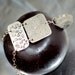 Stamped Silver Pyrite Necklace with druzy pendant
