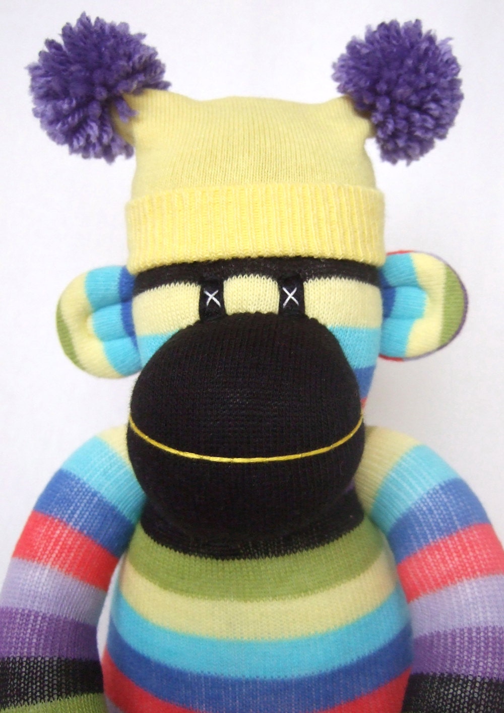 striped sock monkey