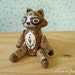 Renn mini jointed raccoon art doll