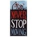 Never Stop Moving Shark Bike Screen Print