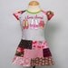 Size 12M up to 2T girls upcycled t-shirt patchwork dress i love shoes
