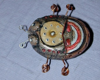 Sparky the Steampunk Bug with Watch Part Impressions