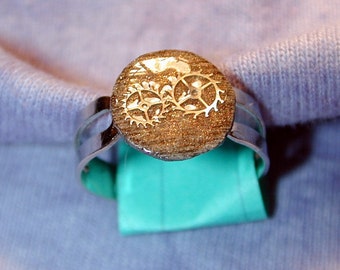 Antique Gold Silver Watch Gear Steampunk Adjustable Ring