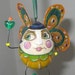 Fairy Gourd Mother Christmas Ornament OOAK Gift Fantasy Art pyrography