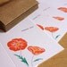 California Poppies - Thank You - Flower Thank You - Handmade Cards - Box of 6