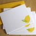 Lemon - Handmade Flat Note Stationery - Set of 6